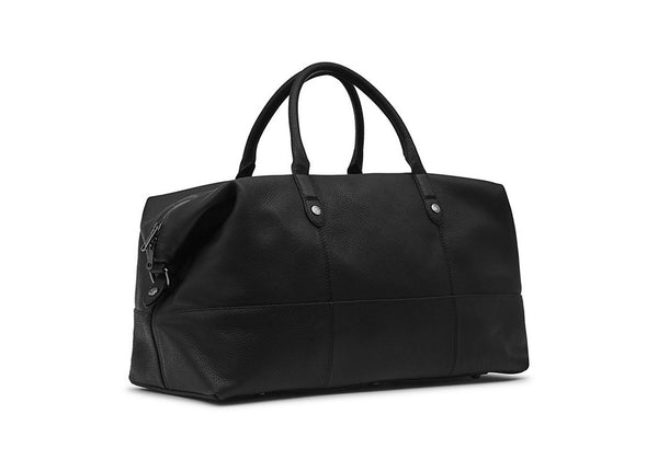 Reiss Deller Grained Leather Holdall, Black